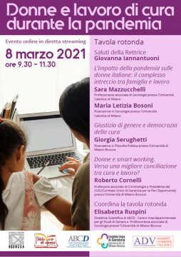 avola rotonda Donne e lavoro di cura durante la pandemia 8 marzo 2021 avola rotonda Donne e lavoro di cura durante la pandemia 8 marzo 2021