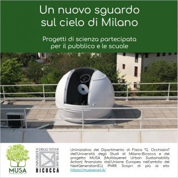 Un nuovo sguardo sul cielo di Milano, Progetti di scienza partecipata per il pubblico e le scuole Un nuovo sguardo sul cielo di Milano, Progetti di scienza partecipata per il pubblico e le scuole