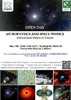 Open day Corso di Laurea Magistrale in Astrophysics and Space Physics 12 maggio 2022 Open day Corso di Laurea Magistrale in Astrophysics and Space Physics 12 maggio 2022