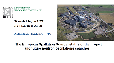 Seminario The European Spallation Source: status of the project and future neutron oscillations searches