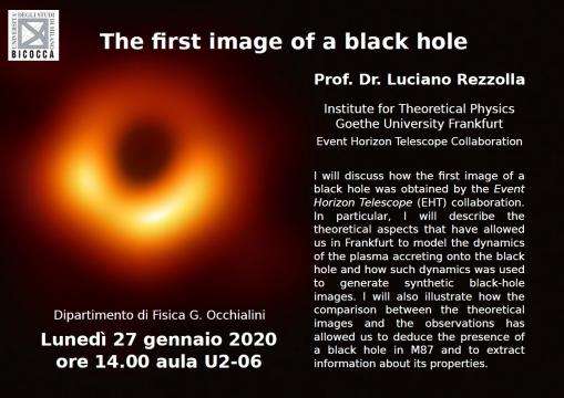 Seminario First image of a black hole Seminario First image of a black hole